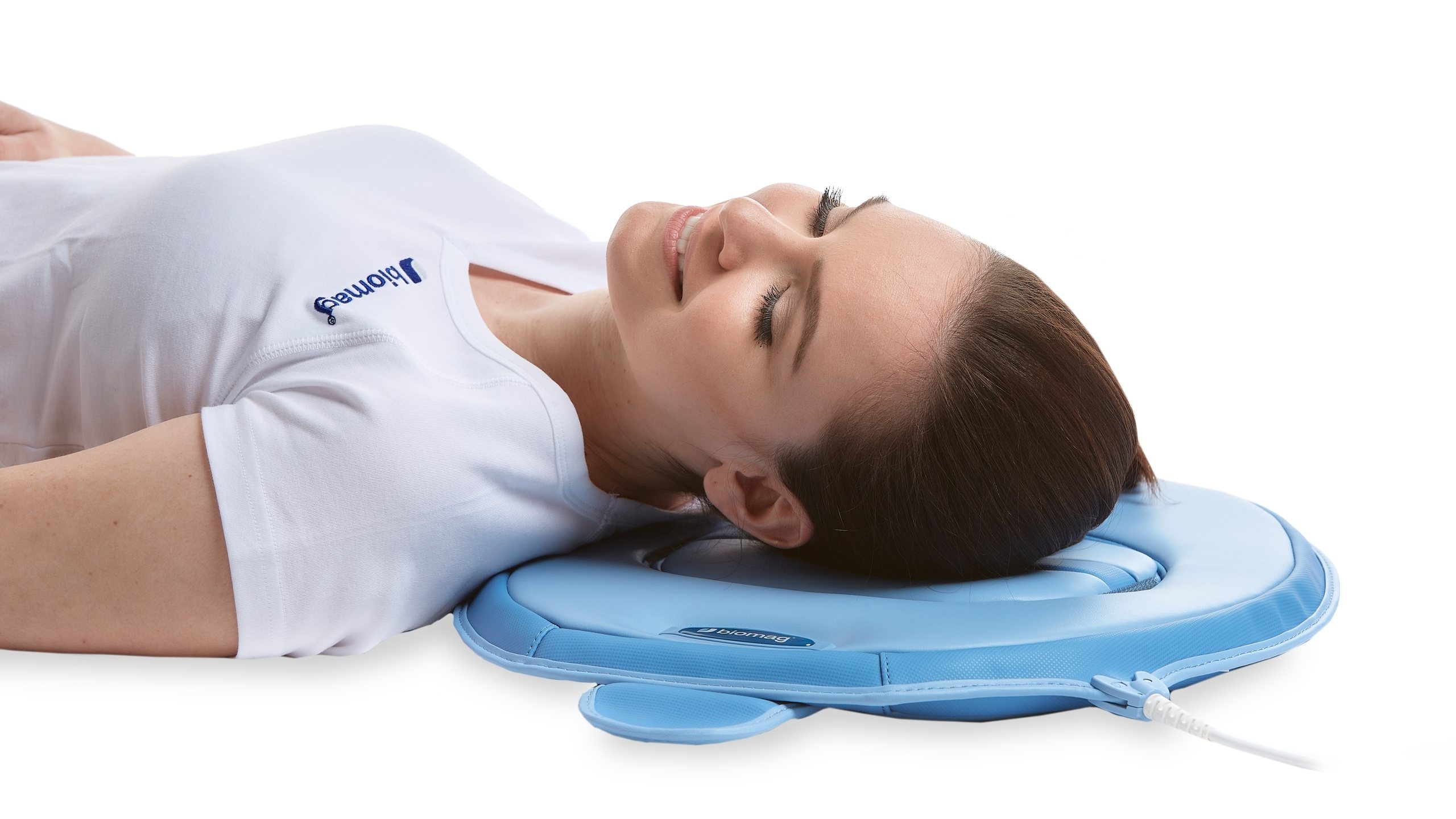 Comfortable applicaions of magnetic therapy using the A8P applicator for issues in the back, cervical spine and head areas.